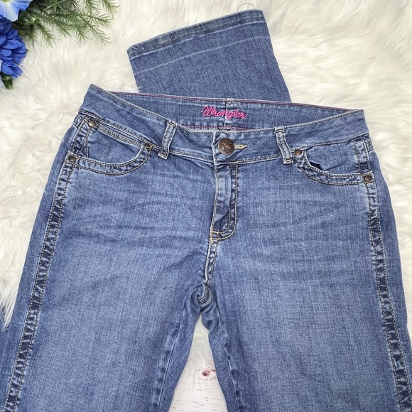 🚫SOLD! 👖|•ROCK 47 BY WRANGLER•| Boot Cut Western Jeans Size 11/12 Regular👖 - Picture 4 of 8